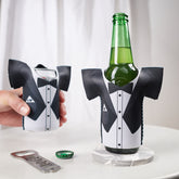 Personalised Tuxedo Shirt Can Cooler